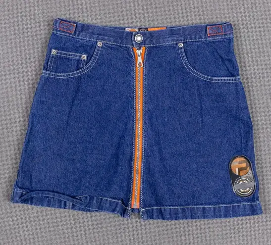 Pepe Jeans Vintage Denim Zip Front Mini Skirt