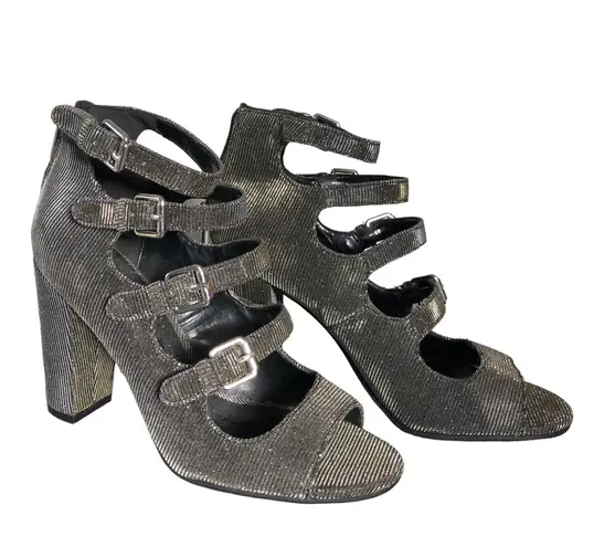 Indigo rd. Metallic Gladiator Heels