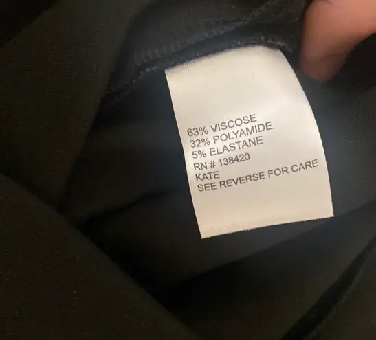 Etcetera black and grey striped straight leg pants