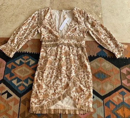 House of Harlow floral dress deep V neckline holiday party wedding birthday NWT