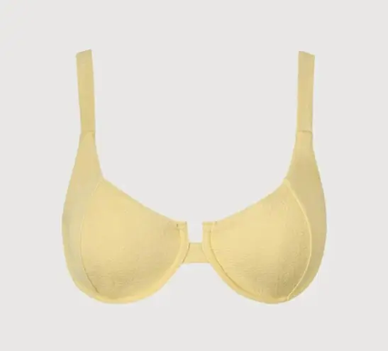 Berlook Yellow Jacquard Underwire Bikini Top ONLY 1130 Size M