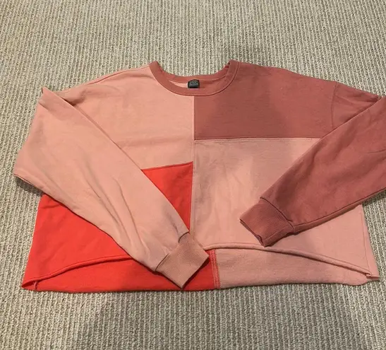 Wild Fable  Top Color Block Crop Long Sleeve