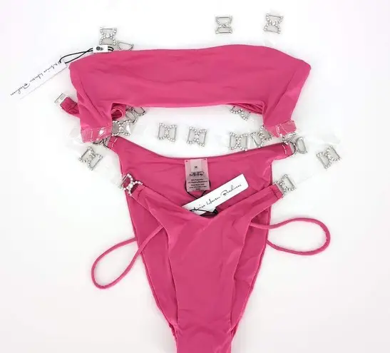 Monica Hansen Beachwear Shine Like A Diamond Pink Azalea Bikini Set