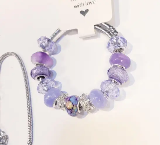 Handmade European Style Snake Coil Beaded Bracelet 7"