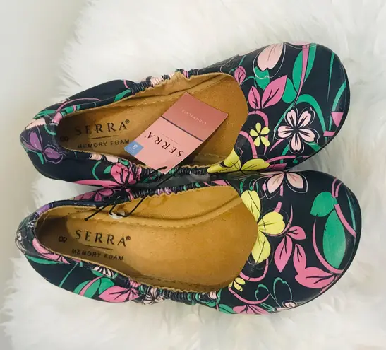 Serra NWT Memory Foam Flora Ballet Flats Size 8