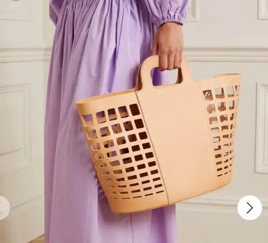 Demijohn cutout leather tote