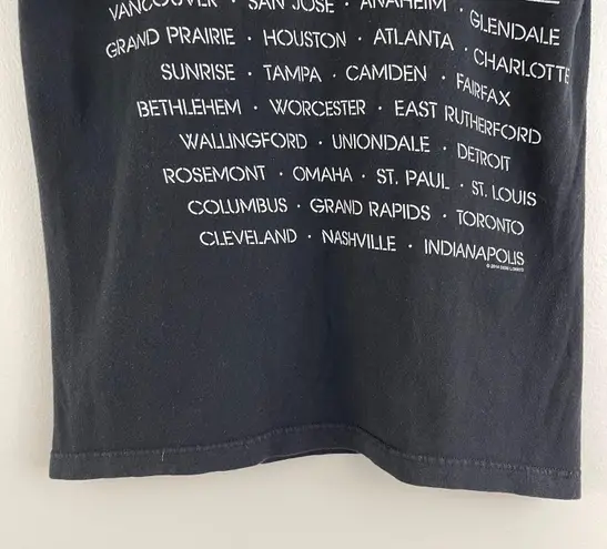 Demi Lovato Black Multicolor Black Light 2014 Neon Lights Tour Graphic Band Tee