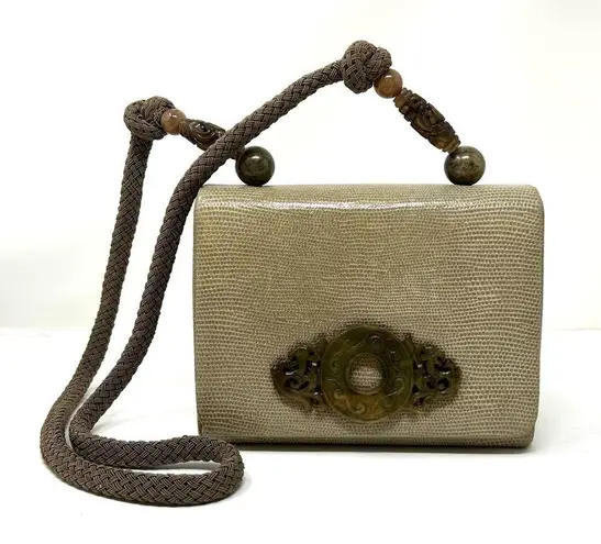 Rafael Sanchez Snake Print Leather Shoulder Crossbody purse, vintage, NWOT