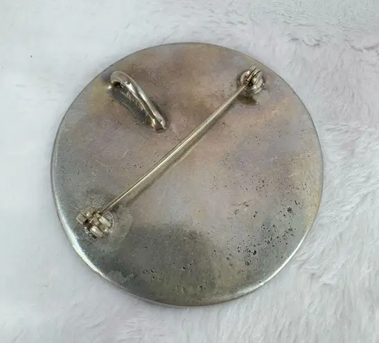 Ninibah Sterling Silver Resin Desert Scene Cactus Dangle Earrings and Pin Brooch