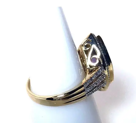 Alwand Vahan 14KT GENUINE 4 CARAT & DIAMOND RING DESIGNER -7.17 GRAMS!!