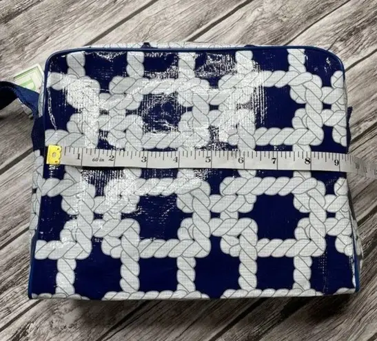 Bella Toiletry Bag Nylon Canvas Straps Rope Knot Pattern Zip Zipper Inner Pocket