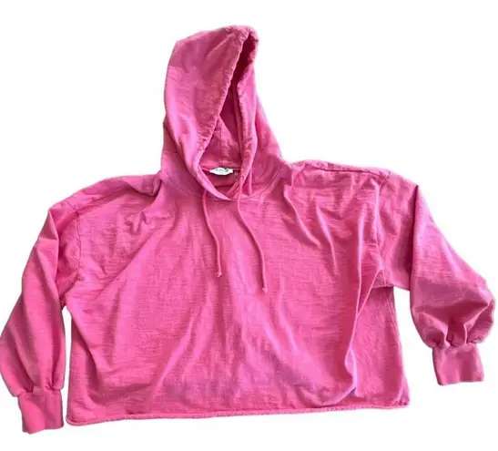 LNA The Jones Hoodie Size Large Fuchsia Pink Oversized Slub Cotton Womens