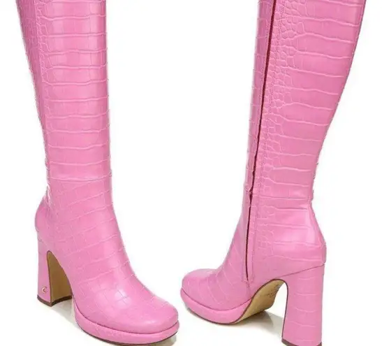 Circus by Sam Edelman Croc-Embossed Knee-High Boots