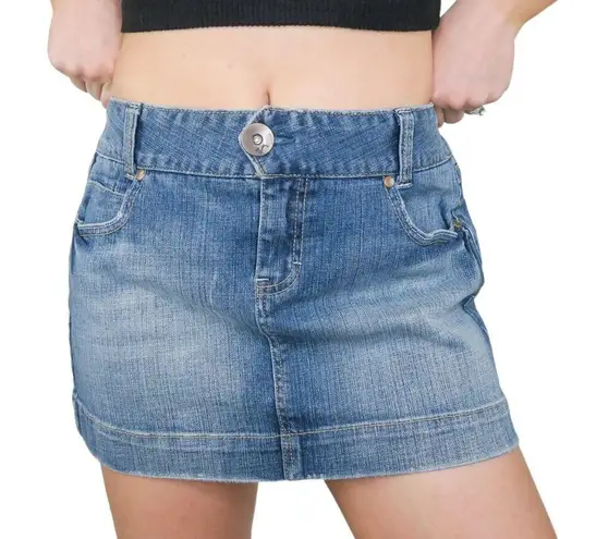 Vintage 90s Vanity Denim Mini Skirt Size L