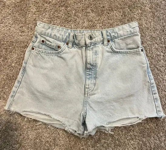 ZARA high waist Denim cut off jeans shorts