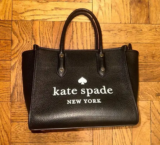 Kate Spade  New York Black Leather Ella Tote Classic Work Bag