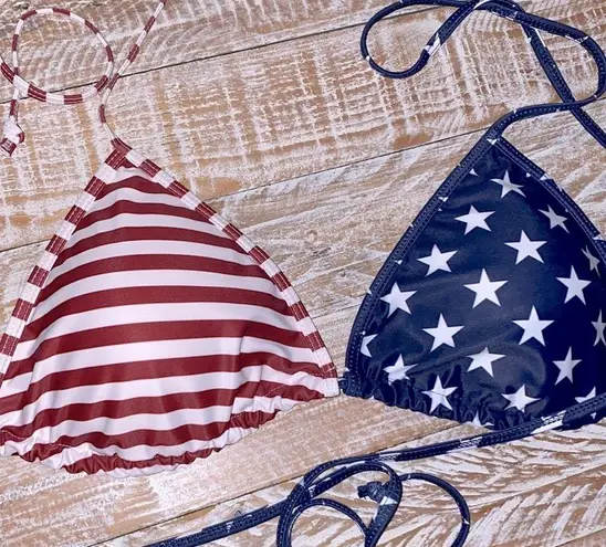 πΊπΈπFlag Scrunch Butt Bikini ππΊπΈ~lg Red
