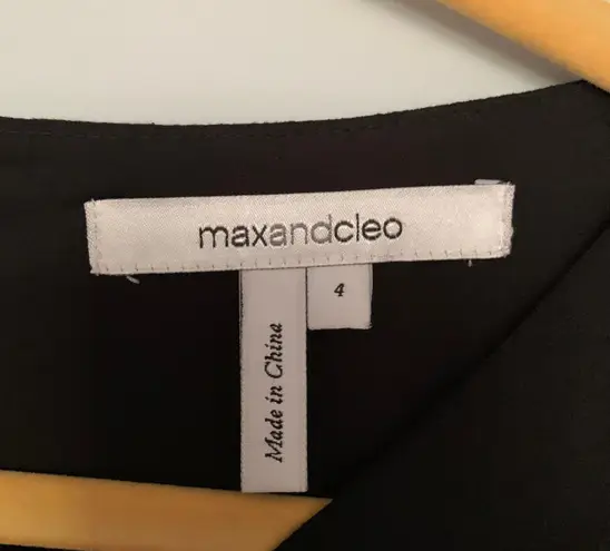 Max and Cleo Little Black Dress Short Sheer Sleeves