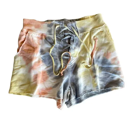 Young Fabulous and Broke NWT   Solar Sun Swirl Lace Up Shorts Tie Dye XS