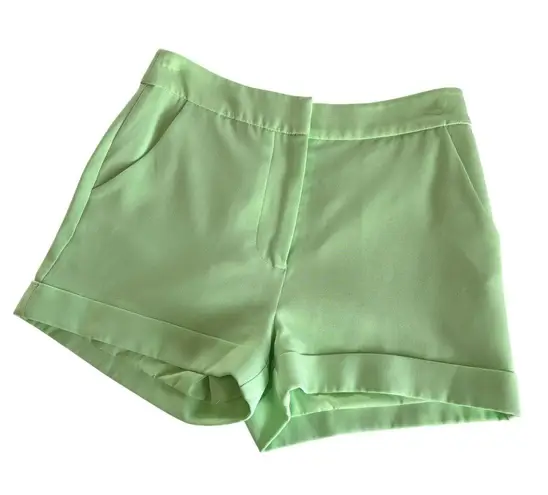 Cinq à Sept Cinq a Sept Elaine Crepe Mid Rise Classic Fit Green Shorts Women’s Size 00