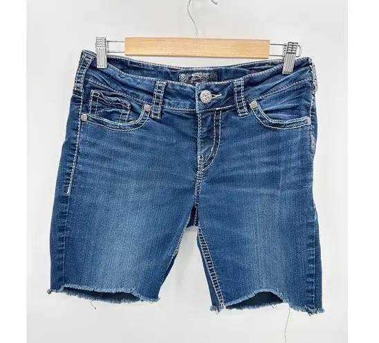 Silver Jeans Womens Bermuda Cut Off Shorts Size 30 Suki Stretch Skater