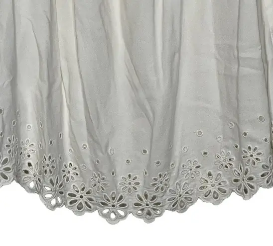 Daniel Cremieux Blouse Top Size Small White With Floral Lace Rayon Womens