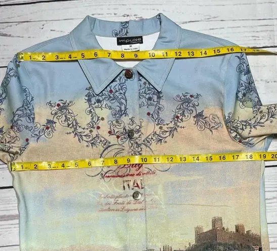 Impulse California Italia Vintage Jacket Size Medium Blue