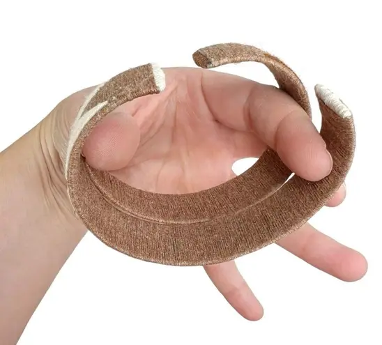 Brown & White Yarn Wrapped Aztec Native Pattern Cuff Bracelets Tan