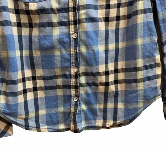 Arizona Jeans  Blue Plaid Casual Button Down Shirt