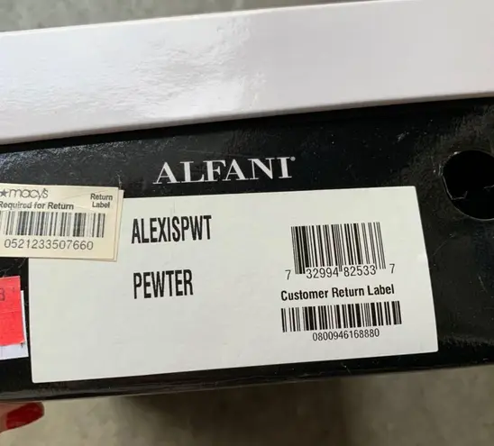 Alexis Alfani Pewter Peeptoe Pumps