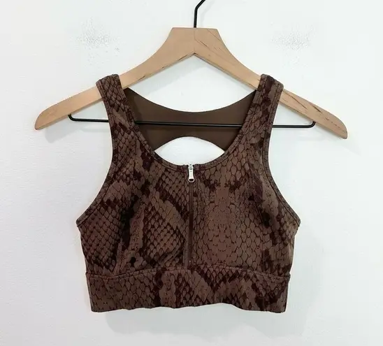 Varley  | Fay Sports Bra In Burnt Snake Print size Small