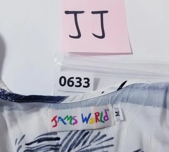 Jams World Palm Tree Print Tropical Midi Dress with Pockets