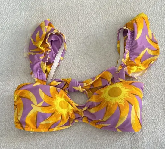 Farm Rio Sunny Side Bandeau Bikini Top, Size Small, $120