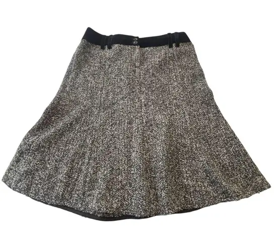 Armani Collezioni Skater Skirt Size 10 Black & White Marl with belt loops