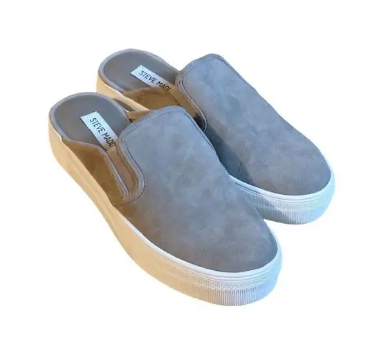 Steve Madden  Women's Gray Suede Mule Slip-On Sneakers Size 7.5 Casual