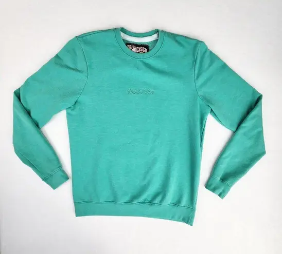 San Francisco Work Shirts Good Vibes Oversized Pullover Sweatshirt Size M Green Size M