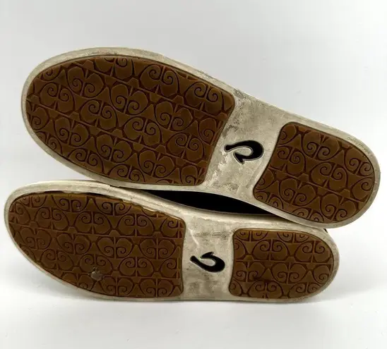 Olukai Pehuea Li Ili Sneakers Lace Up Low Top Genuine Leather Casual Brown 7