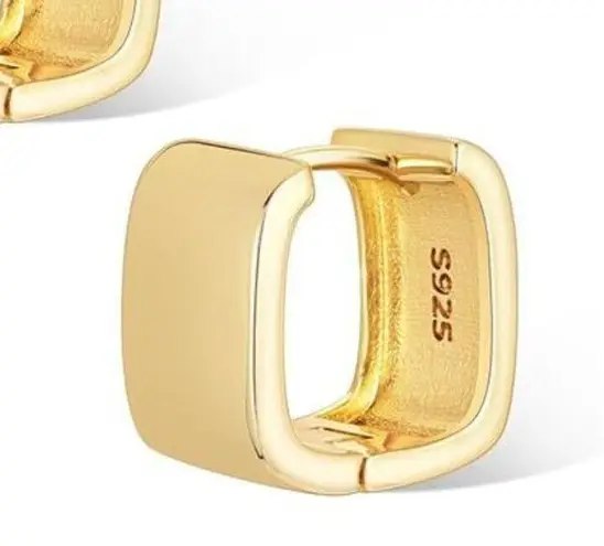 Chunky Gold Square Hoop Earrings For Women