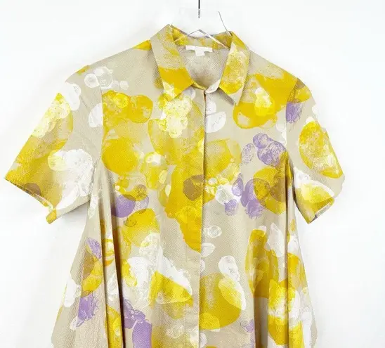 COS Short Sleeve Textured Printed Button Down Top 2