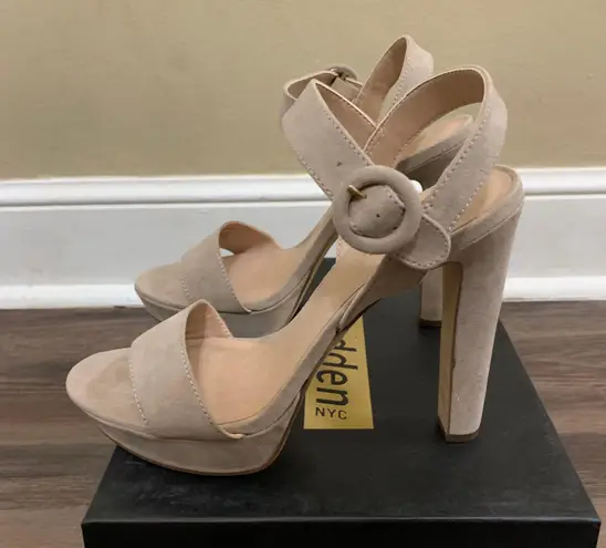 Steve Madden Madden NYC Nude Reese Platform High Heels-10