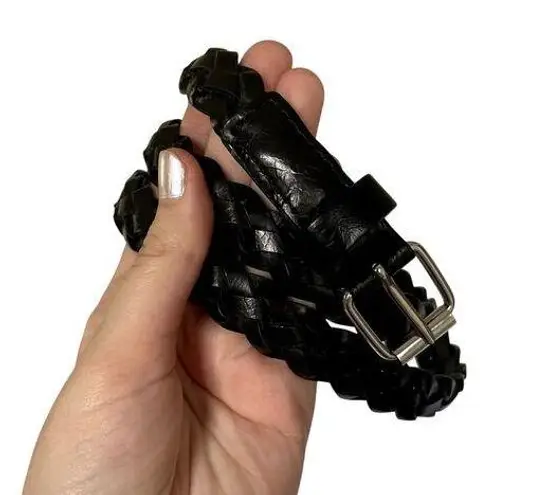 Black braided belt lightweight wear with a dress casual women's size S/M