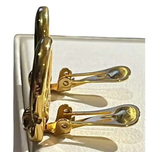 Salvatore Ferragamo Gancini Earrings Gold Plated Women