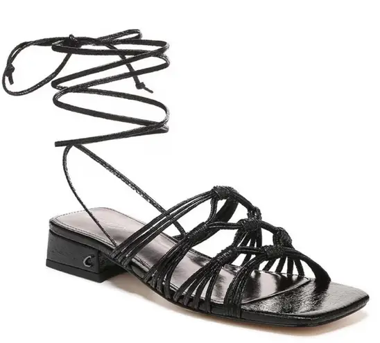 Circus by Sam Edelman Sam Edelman Circus Jocelyn‎ Crackle Ankle Wrap Lace Up Block Heel Sandals Sz 7.5 - Image 1