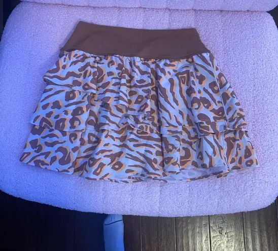 Aerie  Athletic Cheetah Print Skirt