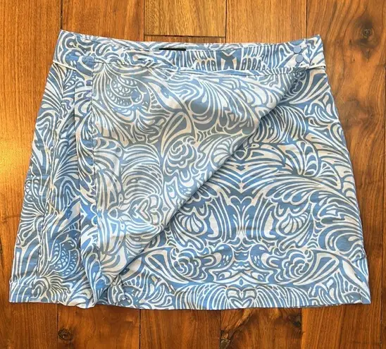 Patagonia  Button Out Boardie 100% Nylon Blue Island Mini Wrap Skirt Size 10