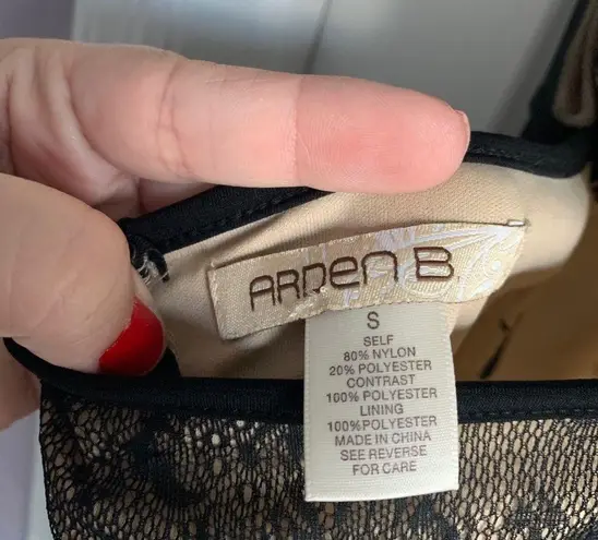 Arden B Sexy Cut Out Black Lace Dress Size Small Naked Look