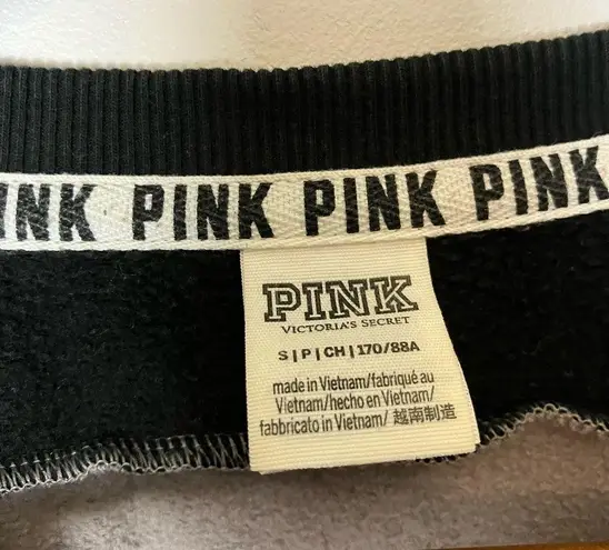 PINK - Victoria's Secret VS  Gray Black & White Collegiate Sweatshirt