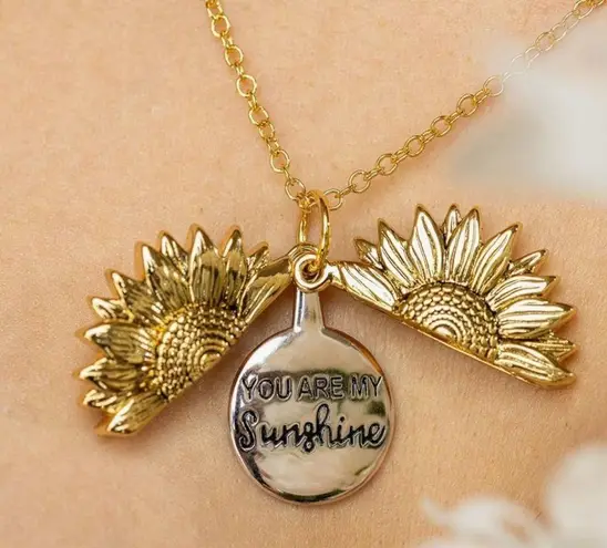 Zales The Original You Are My Sunshine Sunflower Locket Necklace