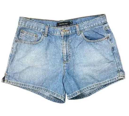 Calvin Klein Jeans  Omega Side Slit Women’s 4” High Rise Classic Denim Shorts 14