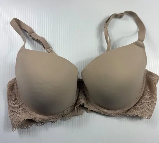Auden Lightly Lined Lace Trim Underwire Bra Comfortable Everyday 40C Tan Size undefined